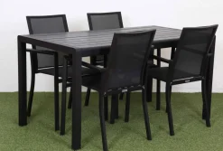 MILANO ARTWOOD PÖYTÄ + 4 QUATTRO TEXTILENE TUOLIA