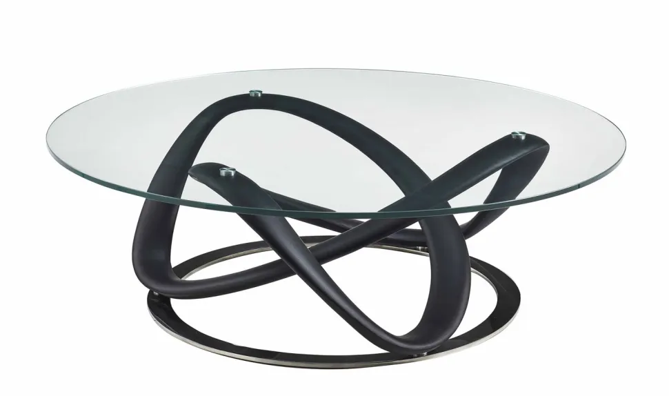 MILLENIUM PYÖREÄ DESIGN SOHVAPÖYTÄ LASIKANNELLA