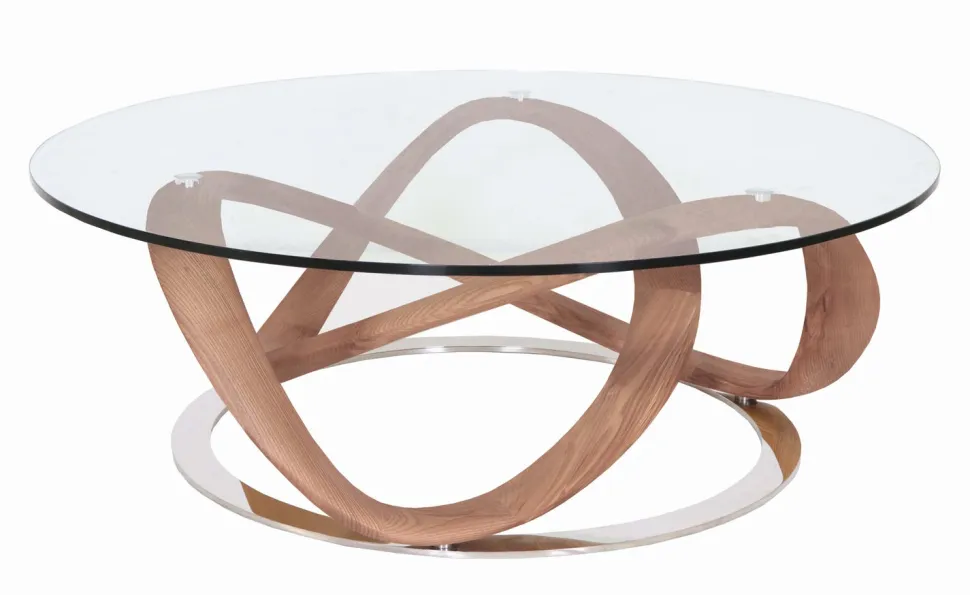 MILLENIUM PYÖREÄ DESIGN SOHVAPÖYTÄ LASIKANNELLA