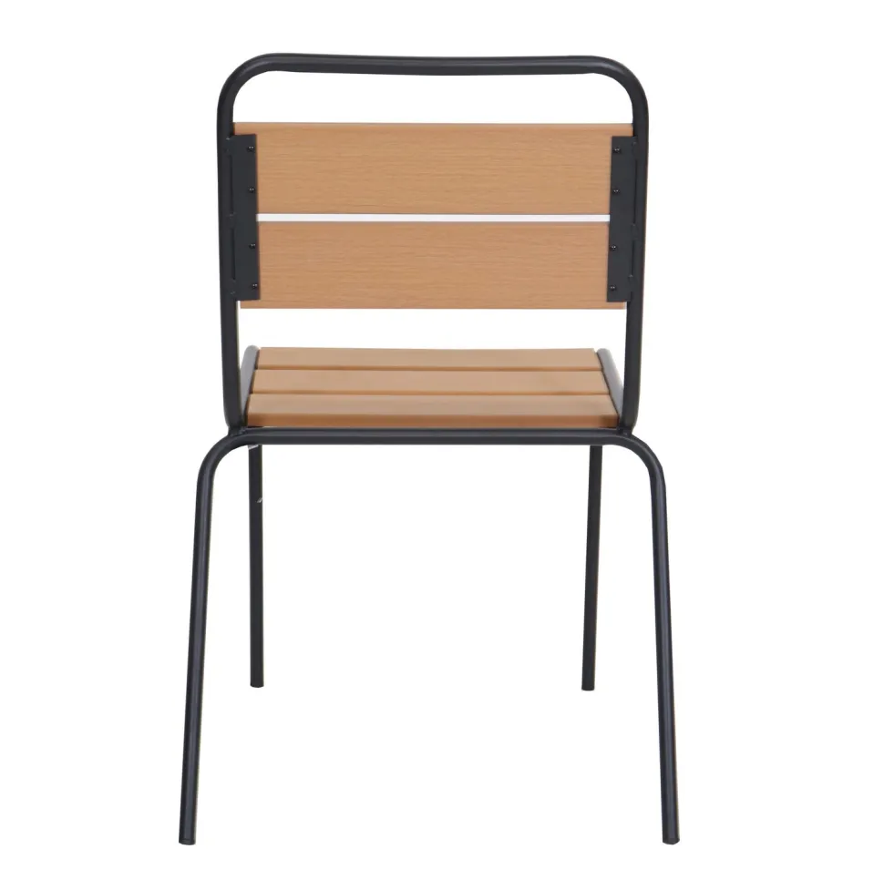 Modena 100cm pyöreä terassipöytä + 4 Cafe tuolia ilman käsinojia