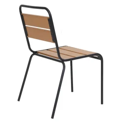 Modena 100cm pyöreä terassipöytä + 4 Cafe tuolia ilman käsinojia