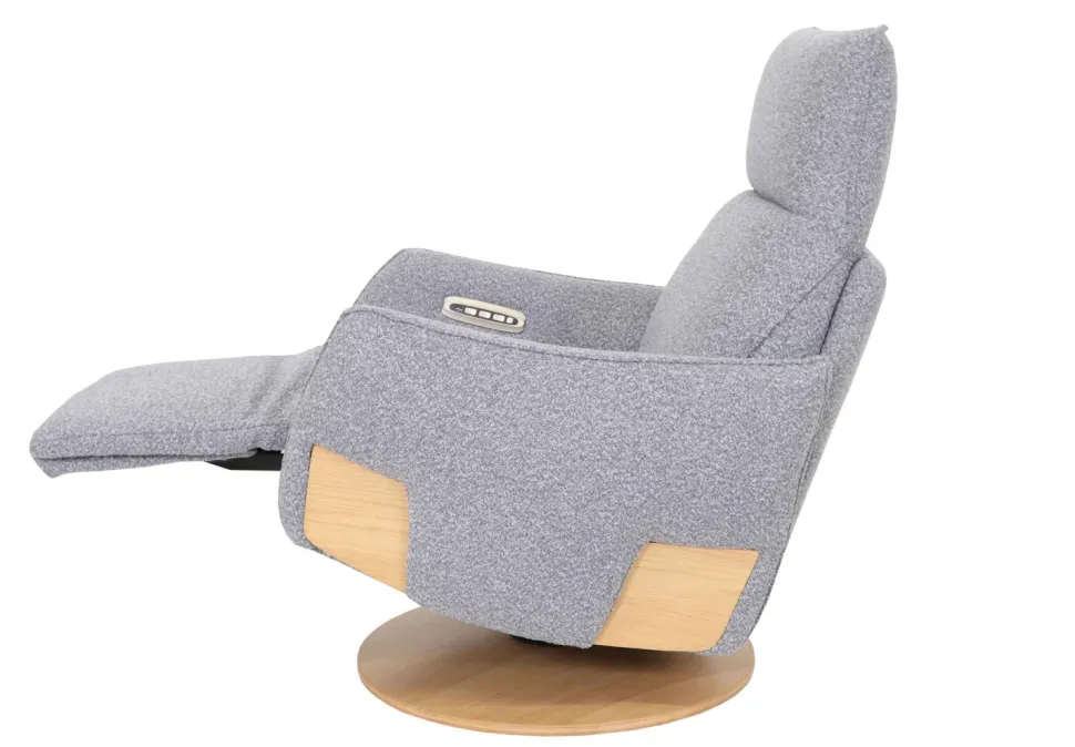 NEBRASKA RECLINER TUOLI SÄHKÖSÄÄDÖILLÄ HARMAA KANGAS