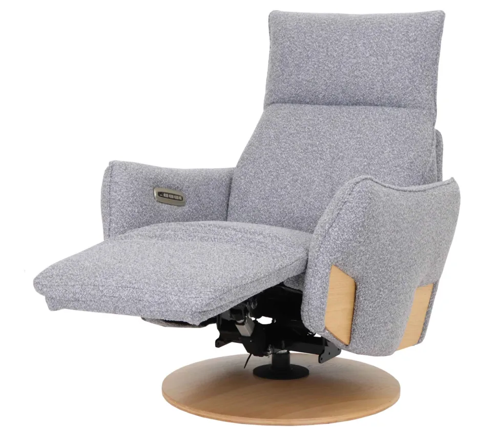 NEBRASKA RECLINER TUOLI SÄHKÖSÄÄDÖILLÄ HARMAA KANGAS