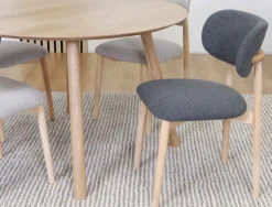 PALMA PYÖREÄ TAMMI LANKKUPÖYTÄ + 4 KPL HARBO TUOLEJA