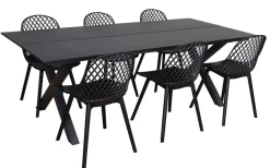 RANCHO ARTWOOD PÖYTÄ 220X100 CM + 6 SAANA TUOLIA