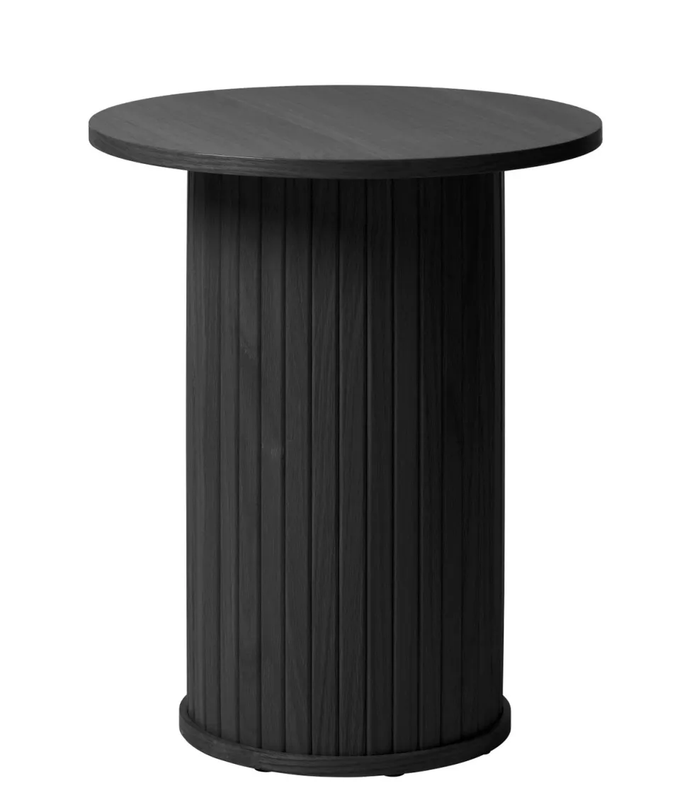 RIBBON PYÖREÄ MUSTA TAMMI SIVUPÖYTÄ 50 CM