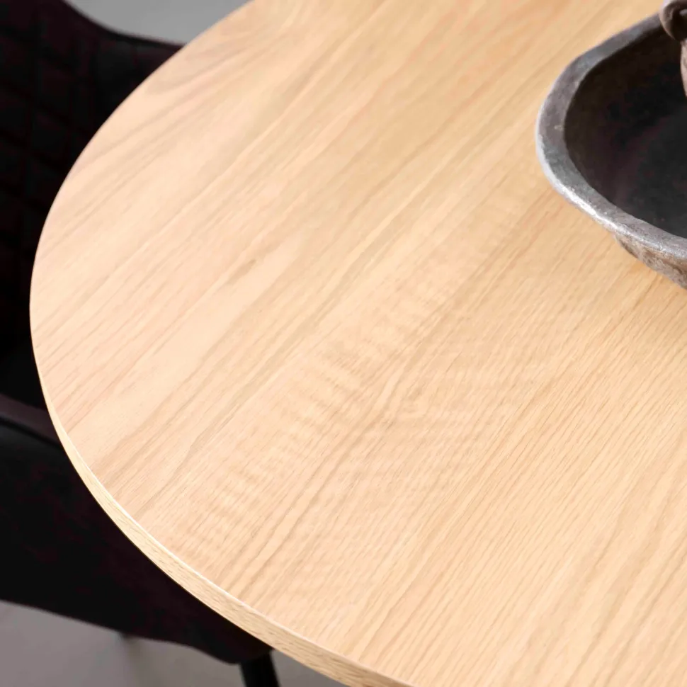 RIBBON PYÖREÄ TAMMI RUOKAPÖYTÄ 120 CM + 4 RONALDO KUPPITUOLIA