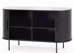 Ribbon senkki liukuovilla 140 cm musta tammi