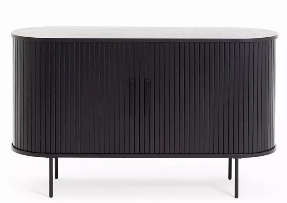 Ribbon senkki liukuovilla 140 cm musta tammi