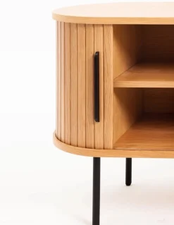 Ribbon tv-taso liukuovilla 120 cm luonnonväri tammi