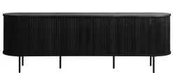 Ribbon tv-taso liukuovilla 180 cm musta tammi