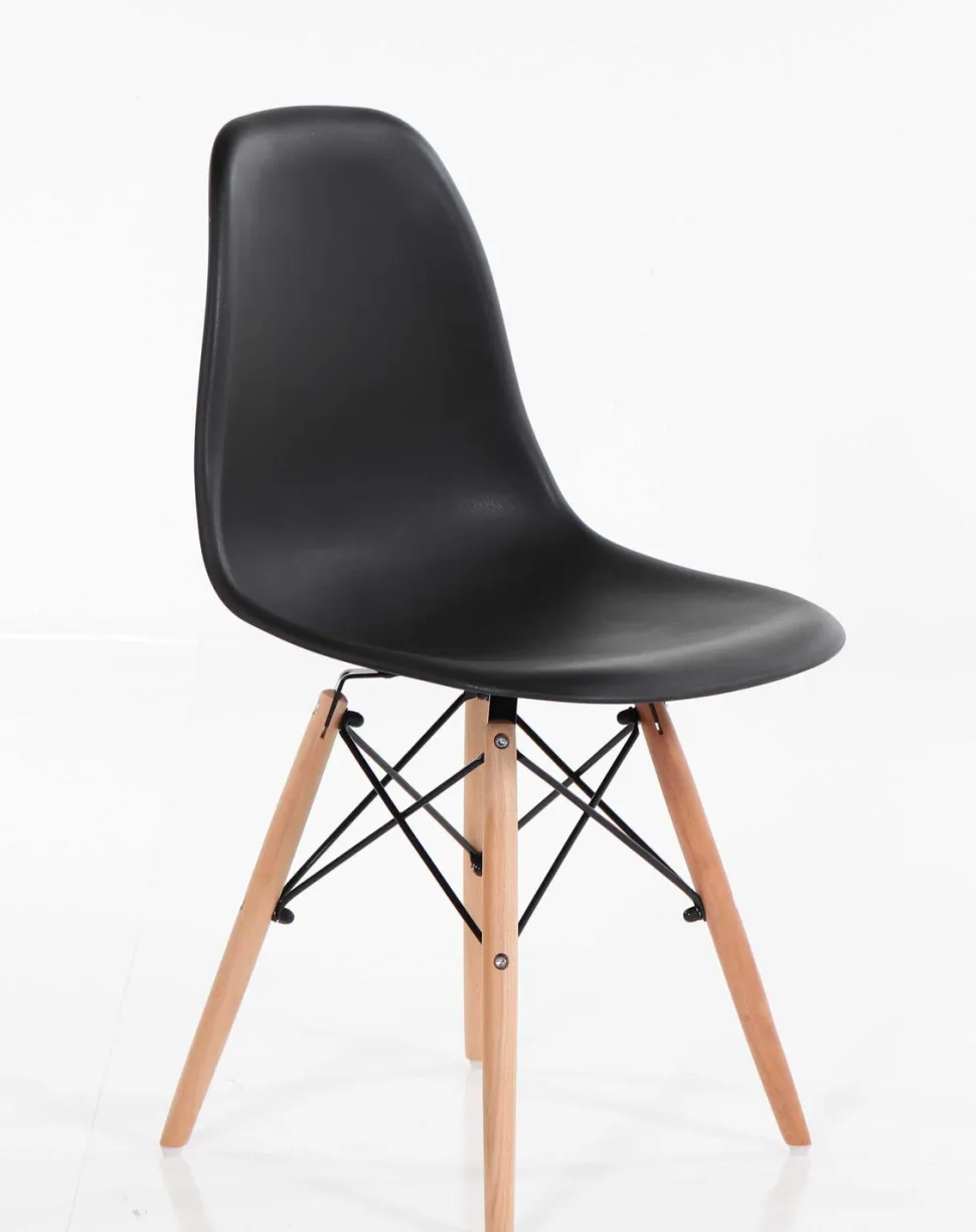 SAARNI 140 CM LANKKUPÖYTÄ MUSTILLA METALLIJALOILLA + 4 SWING KUPPITUOLIA MUSTA/PYÖKKI