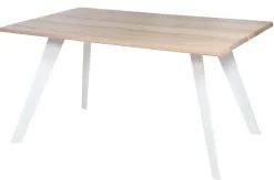SAARNI 140 CM LANKKUPÖYTÄ VALKEILLA METALLIJALOILLA + 4 RONALDO KUPPITUOLIA VALKEA/LV