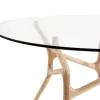 SANTIAGO PYÖREÄ 120 CM DESIGN RUOKAPÖYTÄ LASIKANNELLA + 4 MALAGA TUOLIA