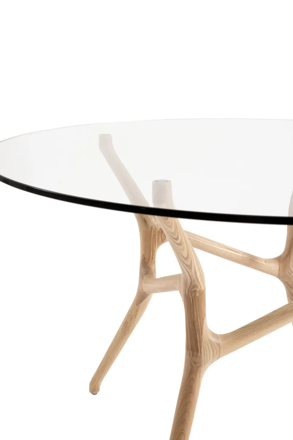 SANTIAGO PYÖREÄ 120 CM DESIGN RUOKAPÖYTÄ LASIKANNELLA + 4 OREGON TUOLIA KANGASVERHOILTUNA