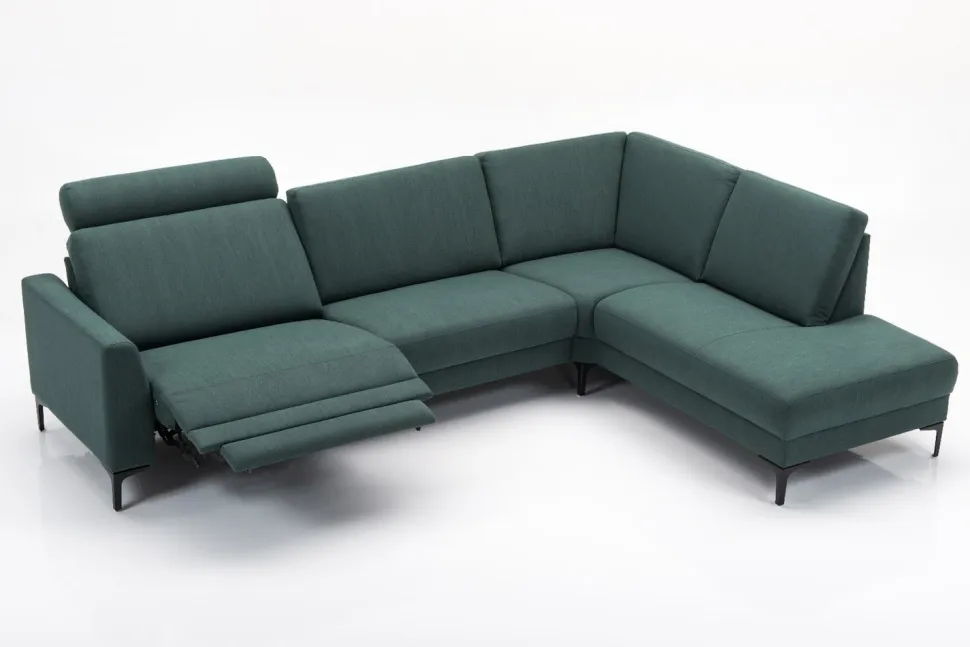 SKANDIA 2612 RECLINER KULMADIVAANI 248x210 CM KANGASVERHOILULLA SÄHKÖISELLÄ MEKANISMILLA JA NISKATUELLA