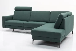 SKANDIA 2612 RECLINER KULMADIVAANI 248x210 CM KANGASVERHOILULLA SÄHKÖISELLÄ MEKANISMILLA JA NISKATUELLA