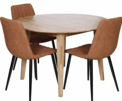 TAYLOR PYÖREÄ TAMMIPÖYTÄ + 4 STYLE TUOLIA