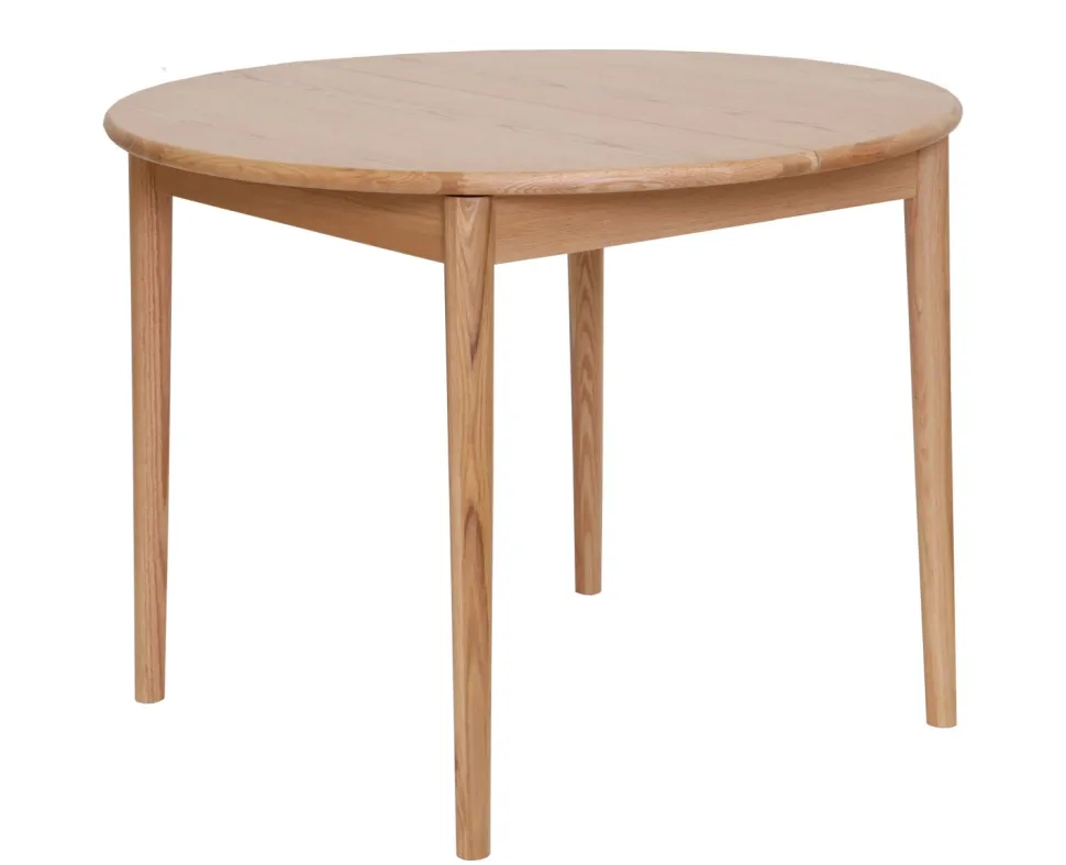 TROYES PYÖREÄ JATKETTAVA TAMMIPÖYTÄ + 4 OREGON TUOLIA