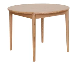 TROYES PYÖREÄ JATKETTAVA TAMMIPÖYTÄ + 4 SWING KUPPITUOLIA