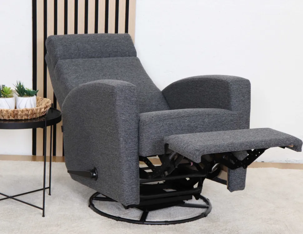 Unico Aida recliner tuoli land tummaharmaa