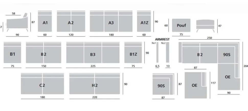 VEGA 3-ISTUTTAVA SOHVA KANGASVERHOILTUNA